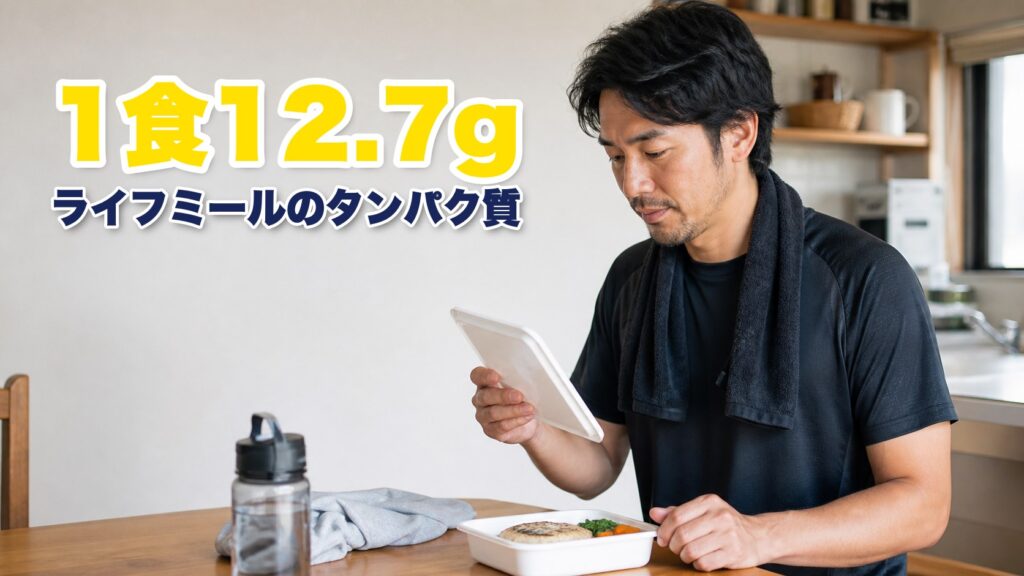 ライフミールのタンパク質は1食平均12.7g
