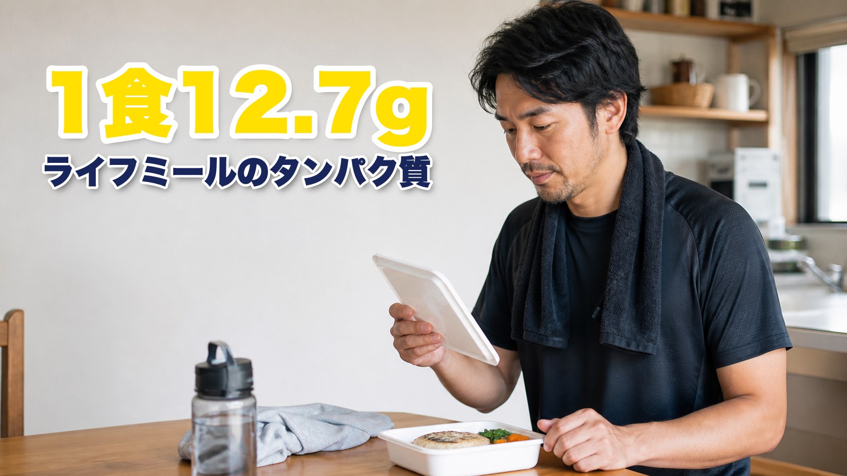 ライフミールのタンパク質は1食平均12.7g