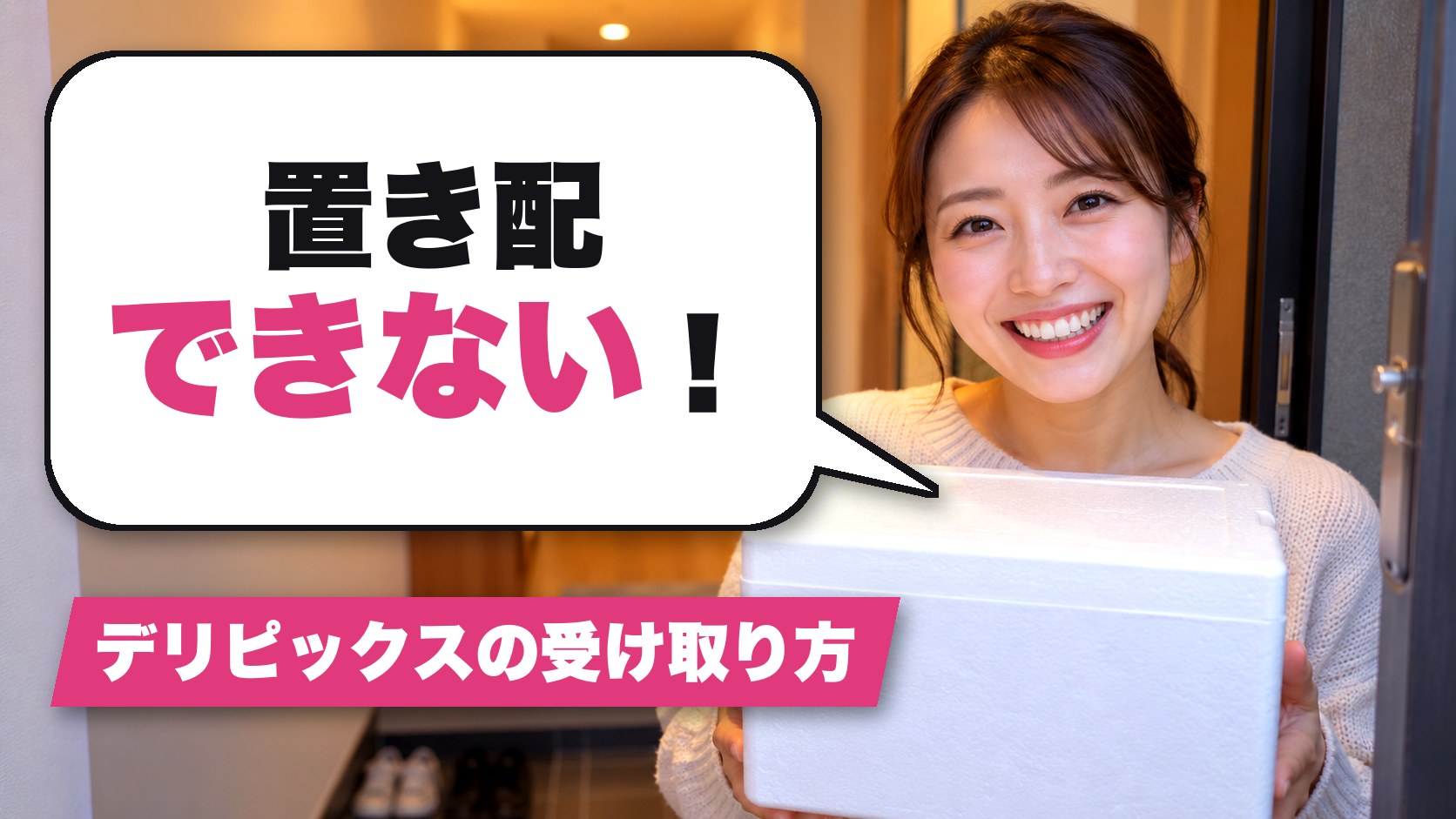 デリピックスは置き配できない、受け取り方を解説